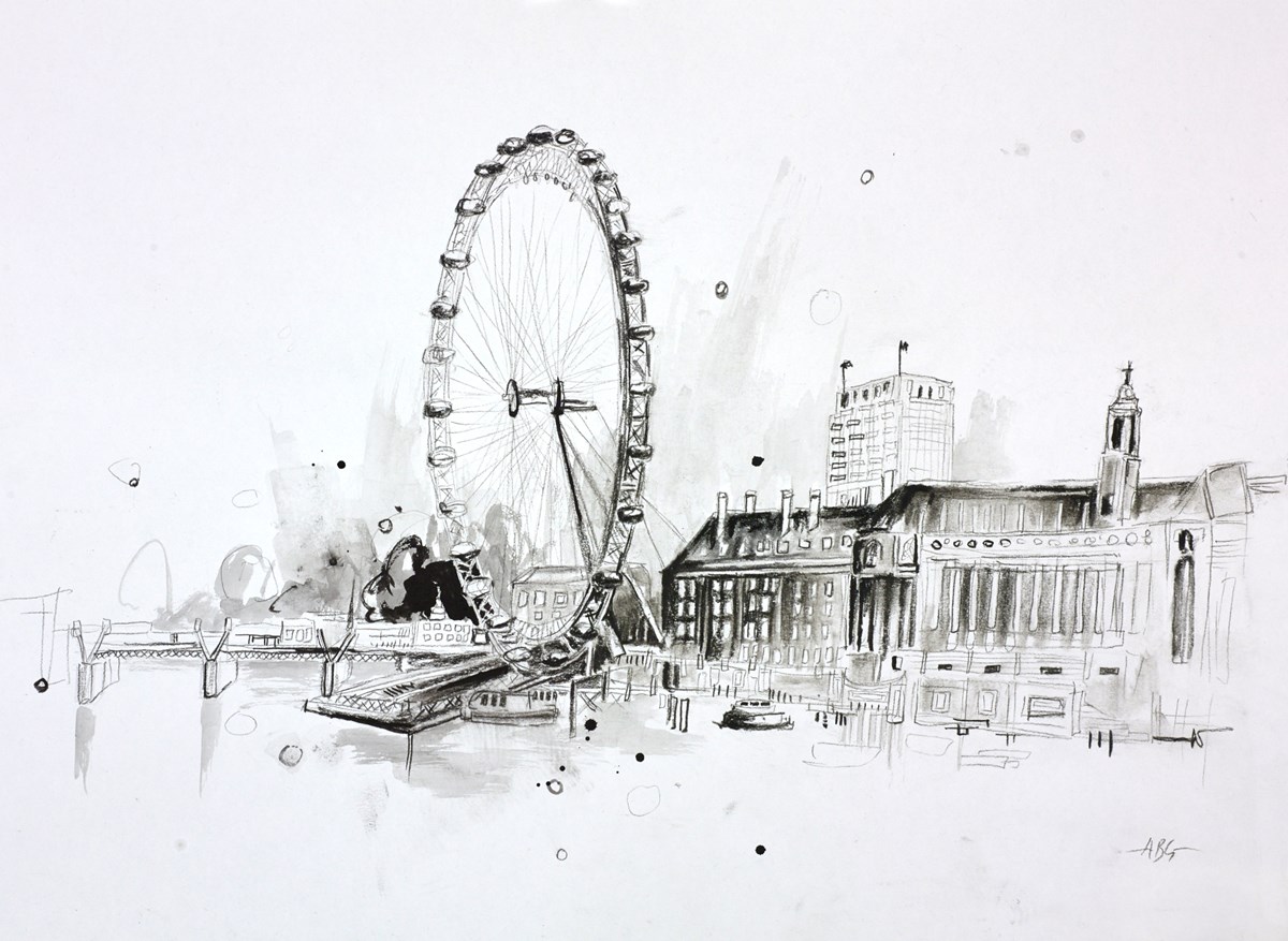 The London Eye Wood Print by Vincent Alexander Booth  Pixels